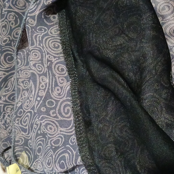 FINAL Price before donated. Be Stiched Purple/Grey Silky Sheer Blouse Sz S - Picture 7 of 13